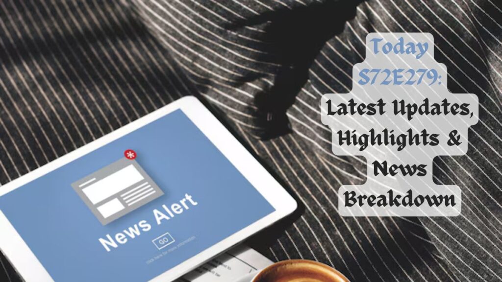 Today S72E279: Latest Updates, Highlights & News Breakdown